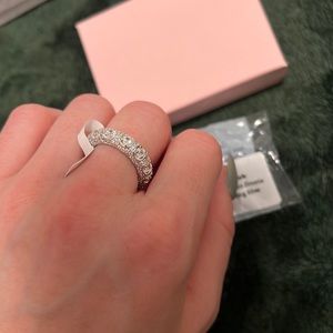 Diamond Cubic Zirconia Infinity Band Sterling Silver 6